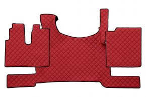 Alfombrillas de ecopiel Q para MAN TGX (desde 03.2021) - sin freno ADR en el suelo - Rojo