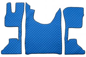 Alfombrillas de ecopiel Q para DAF XG (desde 10.2021) - asiento del acompañante neumático - Azul