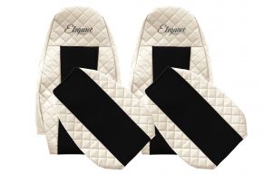 Fundas de asiento a medida ELEGANCE Q para VOLVO FH 2 (01.2002-12.2008) - beige claro