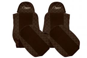 Fundas de asiento para DAF XF 105 (01.2006-12.2013) - marrones
