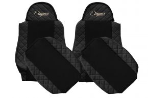 Fundas de asiento a medida ELEGANCE Q para MAN TGL (01.2005-12.2012) - negras