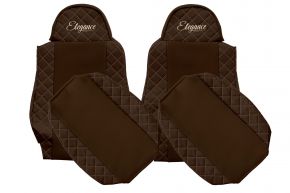 Fundas de asiento a medida ELEGANCE Q para MAN TGL (01.2005-12.2012) - marrones