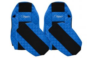 Fundas de asiento a medida ELEGANCE Q para MAN TGX (01.2007-03.2020) - asientos estándar, no ISRI - azules
