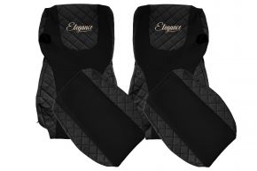 Fundas de asiento a medida ELEGANCE Q para DAF XF 106 (01.2014-09.2021) - negras