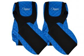 Fundas de asiento a medida ELEGANCE Q para DAF XF 106 (01.2014-09.2021) - azules