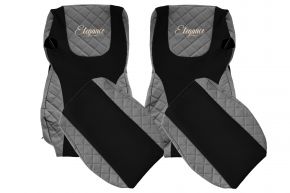 Fundas de asiento a medida ELEGANCE Q para DAF XF 106 (01.2014-09.2021) - grises