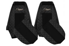 Fundas de asiento a medida ELEGANCE Q para RENAULT PREMIUM II (01.2005-12.2013) - negras