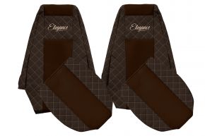 Fundas de asiento a medida ELEGANCE Q para RENAULT PREMIUM II (01.2005-12.2013) - marrones