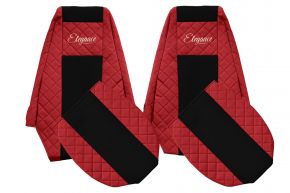 Fundas de asiento a medida ELEGANCE Q para RENAULT PREMIUM II (01.2005-12.2013) - rojas