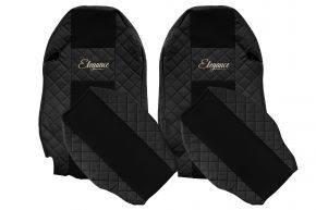 Fundas de asiento a medida ELEGANCE Q para MERCEDES ACTROS MP 2 (01.2003-12.2006) - negras