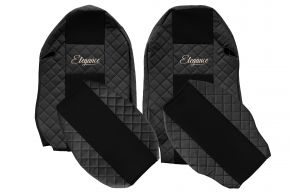 Fundas de asiento a medida ELEGANCE Q para MERCEDES ACTROS MP 3 (01.2007-12.2010) - negras