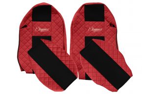 Fundas de asiento a medida ELEGANCE Q para MERCEDES ACTROS MP 3 (01.2007-12.2010) - rojas