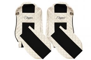 Fundas de asiento a medida ELEGANCE Q para MERCEDES ACTROS MP 4 (01.2011-12.2018) - asientos estándar - beige claro