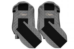 Fundas de asiento a medida ELEGANCE Q para MERCEDES ACTROS MP 4 (01.2011-12.2018) - asientos estándar - grises