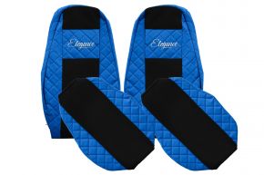 Fundas de asiento a medida ELEGANCE Q para VOLVO FH 4 (01.2013-12.2019) - azules