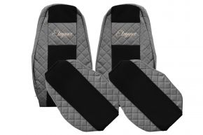 Fundas de asiento a medida ELEGANCE Q para VOLVO FH 4 (01.2013-12.2019) - grises