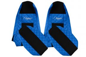 Fundas de asiento a medida ELEGANCE Q para SCANIA R (01.2013-12.2016) - STREAMLINE, reposacabezas integrados - azules