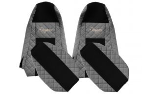 Fundas de asiento a medida ELEGANCE Q para SCANIA R (01.2013-12.2016) - STREAMLINE, reposacabezas integrados - grises