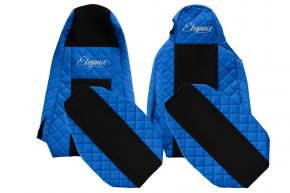 Fundas de asiento a medida ELEGANCE Q para SCANIA R (01.2013-12.2016) - STREAMLINE, asientos diferentes - azules