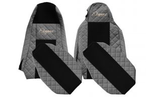 Fundas de asiento a medida ELEGANCE Q para SCANIA R (01.2013-12.2016) - STREAMLINE, asientos diferentes - grises