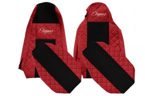 Fundas de asiento a medida ELEGANCE Q para SCANIA R (01.2013-12.2016) - STREAMLINE, asientos diferentes - rojas