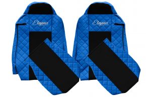 Fundas de asiento a medida ELEGANCE Q para IVECO STRALIS XP (01.2016-12.2019) - azules