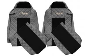 Fundas de asiento a medida ELEGANCE Q para IVECO STRALIS XP (01.2016-12.2019) - grises