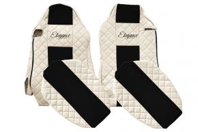 Fundas de asiento a medida ELEGANCE Q para MAN TGX (01.2007-03.2020) - asientos ISRI, asientos diferentes - beige claro