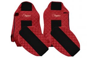 Fundas de asiento a medida ELEGANCE Q para MAN TGX (01.2007-03.2020) - asientos ISRI, asientos diferentes - rojas