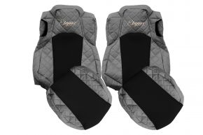 Fundas de asiento a medida ELEGANCE Q para MERCEDES ACTROS MP 5 (desde 01.2019) - ambos asientos ventilados - grises