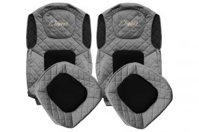 Fundas de asiento a medida ELEGANCE Q para FORD F-MAX (desde 10.2018) - grises