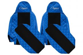 Fundas de asiento a medida ELEGANCE Q para SCANIA G NEXTGEN (desde 01.2017) - reposacabezas estrechos - azules