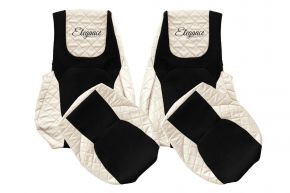 Fundas de asiento a medida ELEGANCE Q para DAF XG (desde 10.2021) - asientos idénticos - beige claro