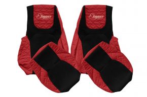 Fundas de asiento a medida ELEGANCE Q para DAF XG (desde 10.2021) - asientos idénticos - rojas