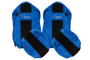 Fundas de asiento a medida ELEGANCE Q para IVECO STRALIS S-WAY (03.2019-12.2023) - azules