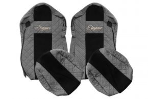 Fundas de asiento a medida ELEGANCE Q para IVECO STRALIS S-WAY (03.2019-12.2023) - grises