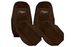 Fundas de asiento a medida ELEGANCE Q para VOLVO FH 5 (desde 01.2020) - marrones