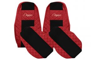 Fundas de asiento a medida ELEGANCE Q para VOLVO FH 5 (desde 01.2020) - rojas