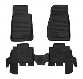 Alfombrillas de goma JEEP WRANGLER 4 DOORS 2007-up, 4 piezas