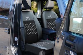 Fundas de asiento a medida Motive (tejido + polipiel) VOLKSWAGEN T3 1+1 (1979-1992)