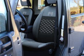 Fundas de asiento a medida Motive (tejido + polipiel) NISSAN MICRA III (K12) (2003-2010)