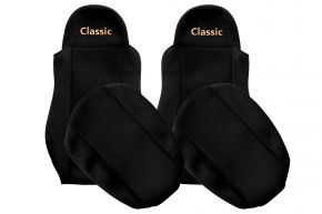 Fundas de asiento a medida CLASSIC para DAF LF (01.2001-12.2013) - negras