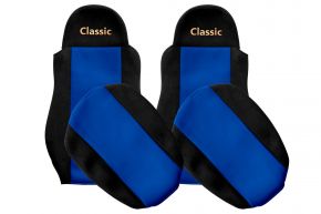 Fundas de asiento a medida CLASSIC para DAF LF (01.2001-12.2013) - azules