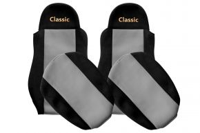Fundas de asiento a medida CLASSIC para DAF LF (01.2001-12.2013) - grises