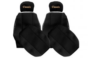 Fundas de asiento a medida CLASSIC para MAN F2000 (01.1994-12.2000) - cinturones fijados a los asientos - negras