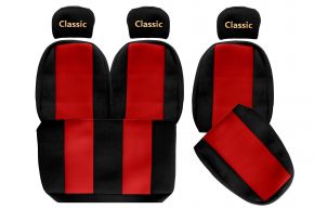 Fundas de asiento a medida CLASSIC para MAN L2000 (01.1994-12.2005) - rojas