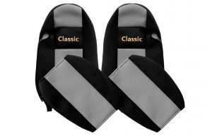 Fundas de asiento a medida CLASSIC para IVECO STRALIS (01.2002-12.2012) - grises