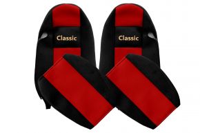 Fundas de asiento a medida CLASSIC para IVECO STRALIS (01.2002-12.2012) - rojas