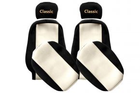 Fundas de asiento a medida CLASSIC para VOLVO FL (01.1998-12.2001) - reposacabezas regulables - beige claro