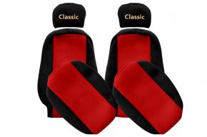 Fundas de asiento a medida CLASSIC para VOLVO FL (01.1998-12.2001) - reposacabezas regulables - rojas